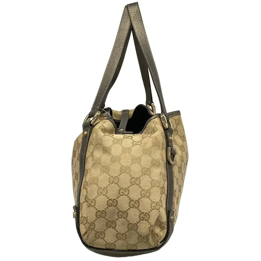 Gucci GG Pattern, Abbey Tote Bag 130736 Beige Gold Jacquard Leather